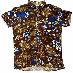 2/$30 Texaito Hawaiian Button Down Shirt Mens M 100% Cotton Surfer Beach Casual